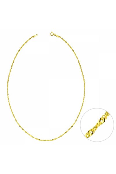 Sembol Gold 50 cm Altın Singapur Zincir 1,40mm