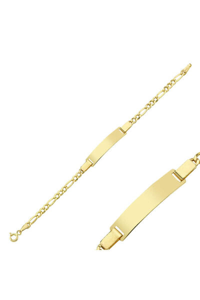 Sembol Gold Altın Çocuk Bileklik 14 Ayar Lazerle Isim Yazılır