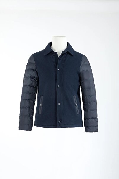 SÜVARİ Süvari Slim Kalıp Lacivert Kapitone Mont