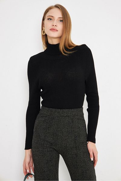 armonika Női fekete pulóver ARM-20K012016