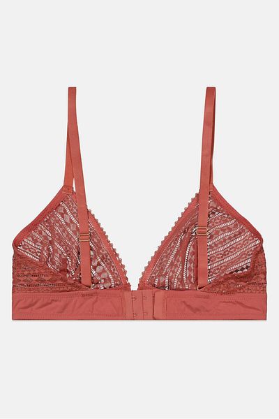 Etam Women Textured Non Padded Bra, Mauve