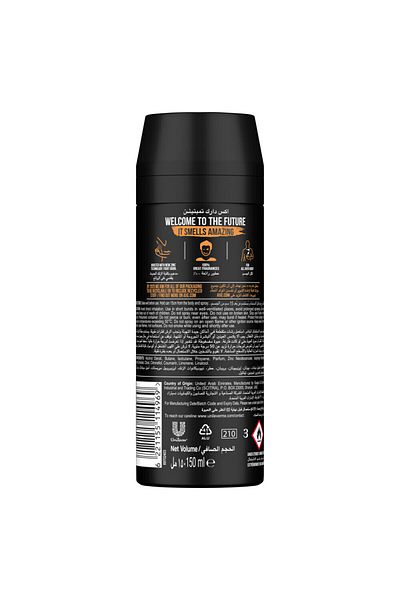 Axe Men Deodorant Body Spray, Dark Temptation, Long-lasting Odour Protection, 48h Fragrance, 150ml