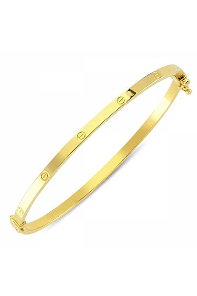 Sembol Gold Altın Taşsız Kelepçe