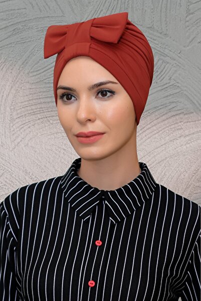 HÜRREM BONE بلاط عملي جاهز للحجاب المتشابك قماش رملي فيونكة مربوطة متجمعة 7010_05