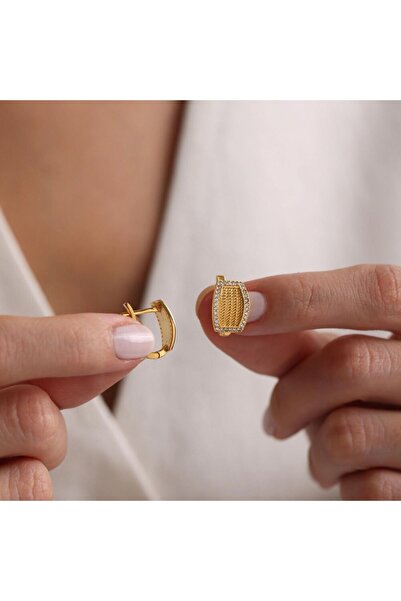 Sembol Gold Trabzon Hasır Altın Küpe