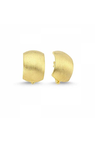 Sembol Gold Altın J Küpe Taşsız Matsimli Model