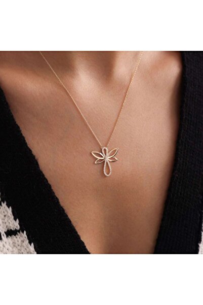 Sembol Gold Altın Yusufcuk Kolye Sonsuzluk Tasarım