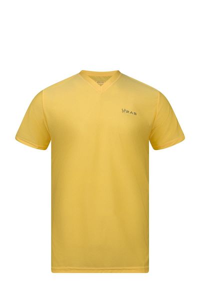 2AS Tricou galben Elba cu decolteu în V