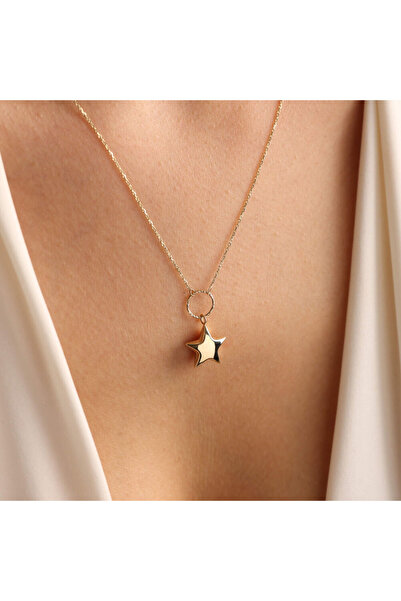 Sembol Gold 14 Ayar Altın Choker Kolye Yıldız Form