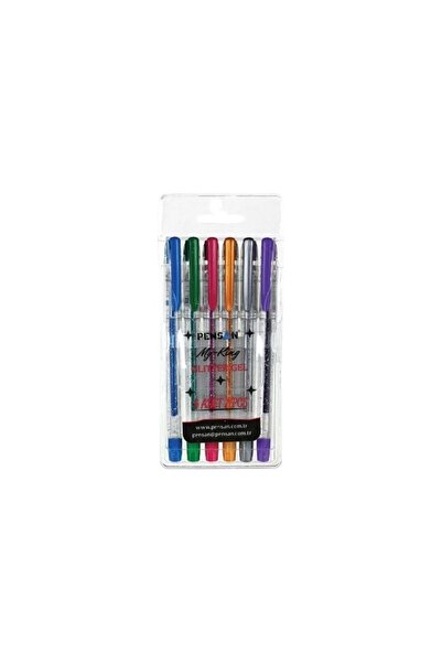 Pensan My-kıng Simli Jel Kalem 6lı Set