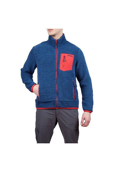 Alpinist Navy Blue Men's Fleece Coat - Plus Teddy