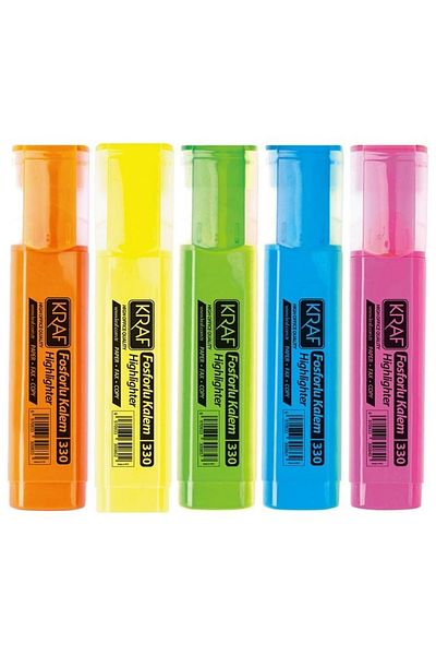KRAF 330 Neon Colors 6-Piece Highlighter