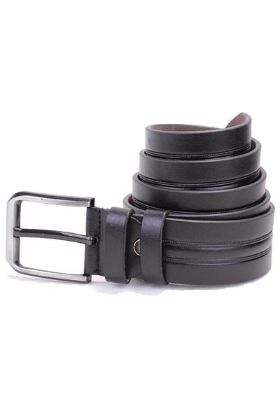 DAGOSTER DMK26-457 Μαύρη ανδρική ζώνη από συνθετικό δέρμα 4,5 cm