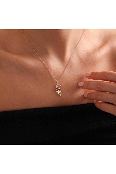 Sembol Gold Sevimli Altın Kedi Kolye Ruby