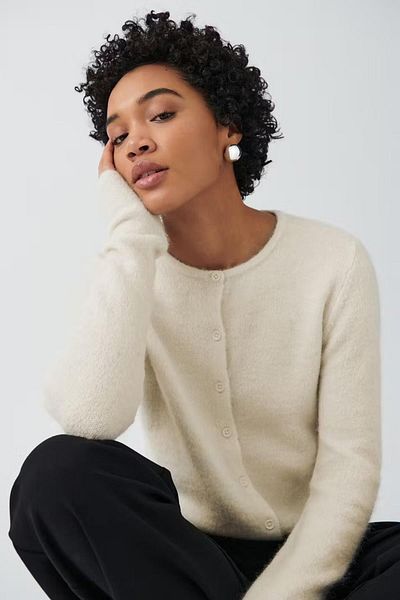 Madmext MG2151 MoDel Ecru Knitwear CarDigan - ButtoneD