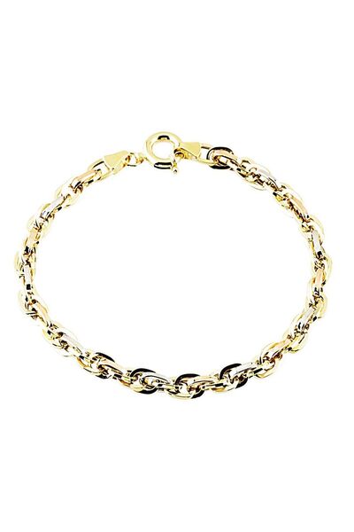 Sembol Gold Altın Bileklik Hallow Tasarım 14k Sarı Beyaz