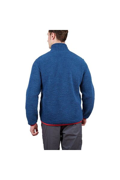 Alpinist Navy Blue Men's Fleece Coat - Plus Teddy