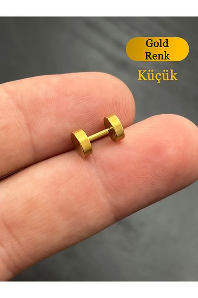 Karınca Piercing Rose Or Gold Color Steel Ear Earring Small Thin Tunnel Piercing (Ant Tattoo)