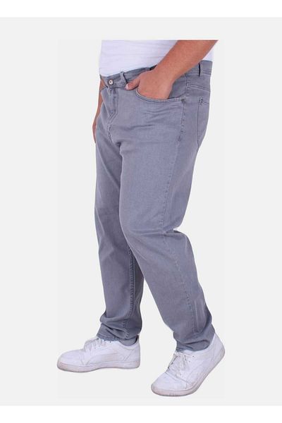AKTEZ-EL Men's Jeans - Lycra, Plus Size, Grey, Battalion 1502