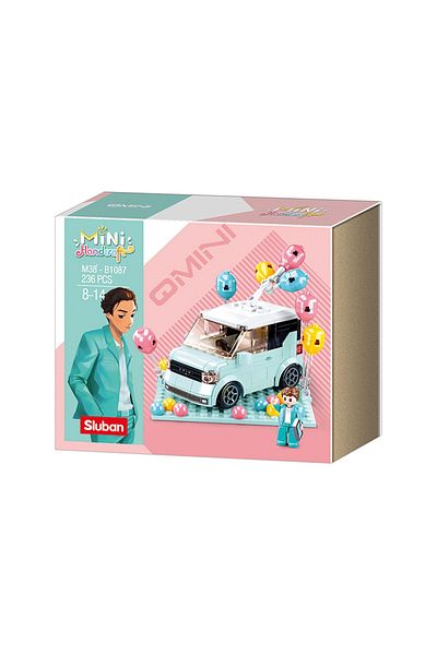 Sluban Mini Handcraft Party Car Blue Making Kit, 236 Pieces