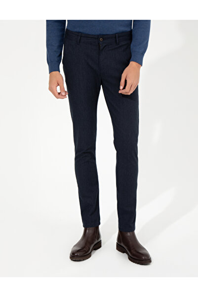 Pierre Cardin Lacivert Slim Fit Keten Karışımlı Chino Pantolon 50259718-VR033
