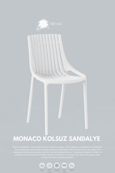 Daim Plastik MONAKO KOLSUZ  LÜX CAFE &  RESTAURANT  SANDALYESİ