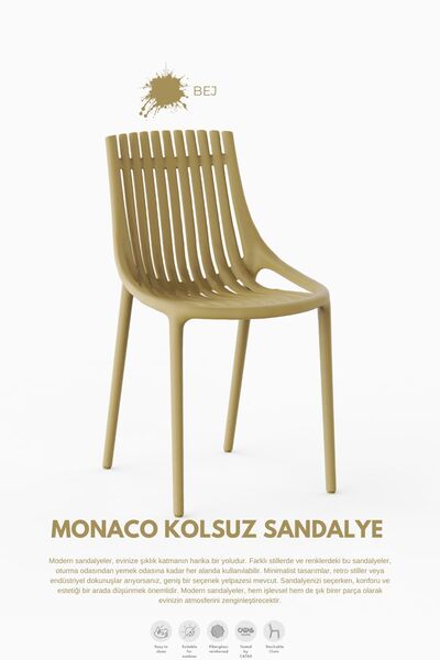 Daim Plastik MONAKO KOLSUZ  LÜX CAFE &  RESTAURANT  SANDALYESİ