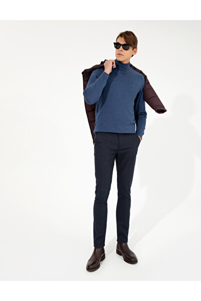 Pierre Cardin Lacivert Slim Fit Keten Karışımlı Chino Pantolon 50259718-VR033
