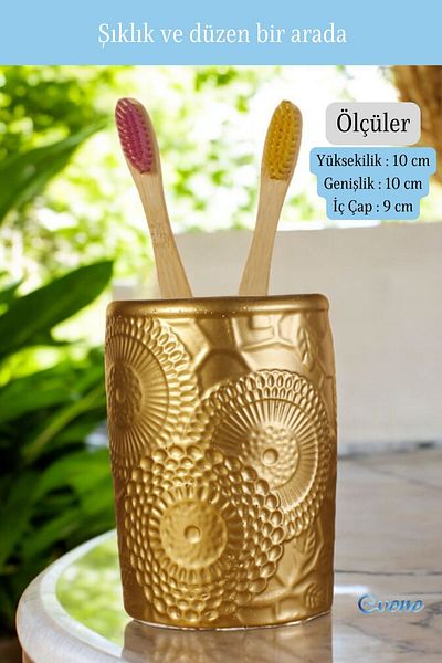 Evene Toothbrush Holder Toothbrush Holder Toothbrush Stand Toothbrush Holder Gold Model 12