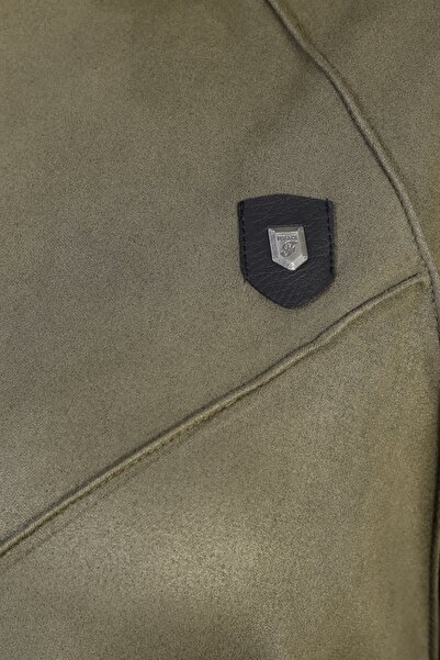 Ferace Large Size Diamond Patterned Full Length Long Suede Top Coat