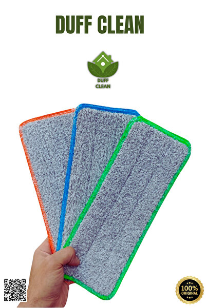 DUFF CLEAN Tablet Mop tek 33cm*13cm Taraflı Kancalı Yedek Bezi 3 Adet