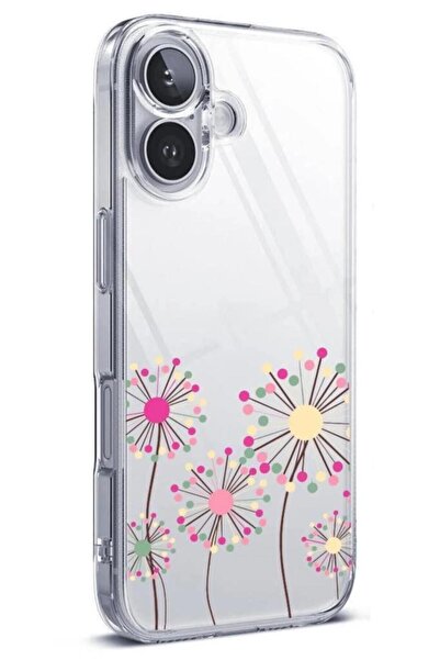 3GEN CASE İphone 16 Uyumlu Desenli Şeffaf Silikon Kılıf