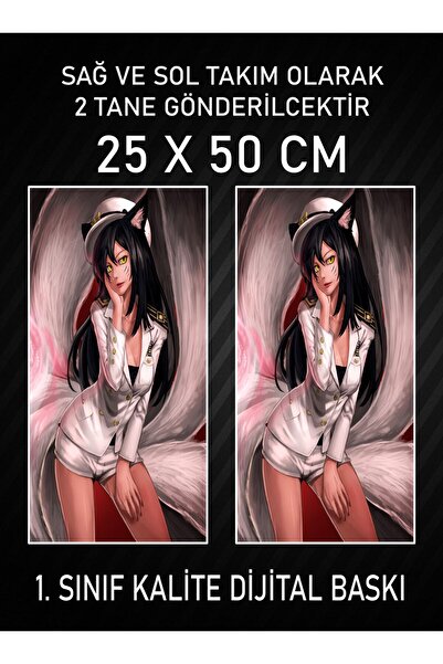 3M Anime Kız Araç Araba Kapı Direği Kaplama Folyosu Dijital Baskı 50x25 Cm Araç Kapı Direk Kaplama