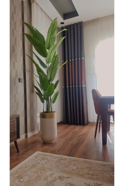 Adayapaycicek Yapay Çiçek Uygula 210 Cm 24 Yaprak Yapay Ağaç Metal Saksıda Ya...