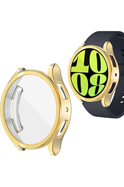 Techmaster Samsung Galaxy Watch 7 44mm Uyumlu Kasa Ekran Koruyucu 360 Tam Koruma Kılıf Kapak