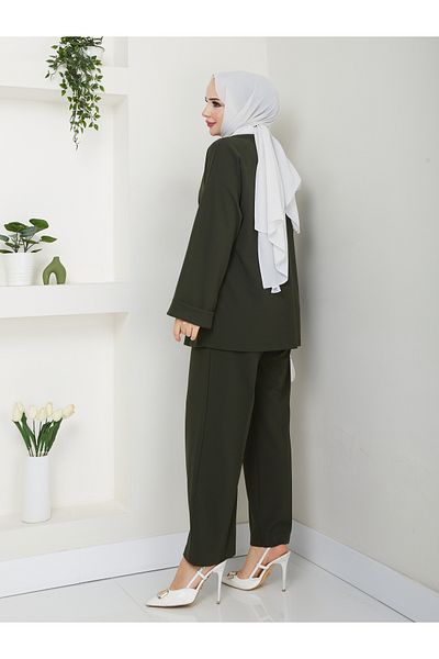 MODA MAÇKA PARK Scuba Crep Kimono Double Suit
