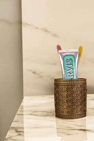 Evene Gold Antique Colored Toothbrush Holder - Countertop Model 4