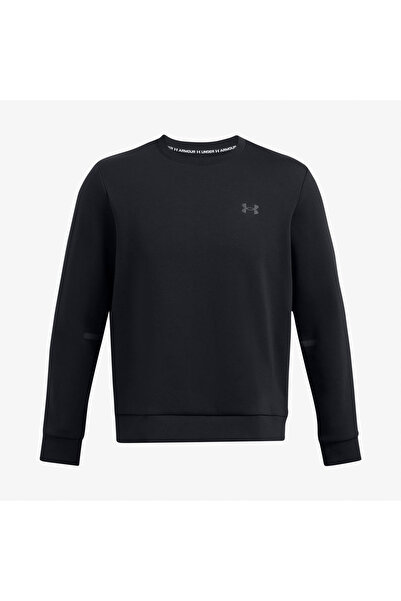 Under Armour Ua Siyah Erkek Yuvarlak Normal Düz Sweatshirt