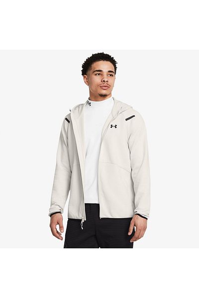 Under Armour Ανδρικό λευκό φούτερ Unstoppable Fleece Full Zipper