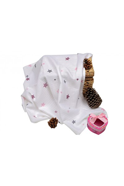 Sema Baby بطانية موسلين متعددة الأغراض 100x80 سم - نجمة زرقاء8682476853131