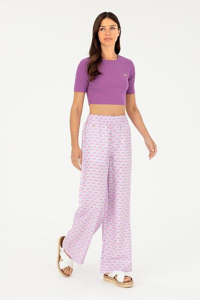 U.S. Polo Assn. Women's Pink Canvas Trousers