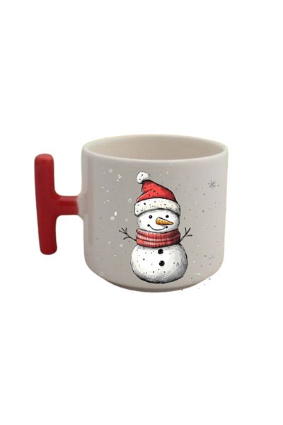 lili hediyelik Snow and Snowman Printed Coffee Cup Mug Cup Christmas New Year Gift