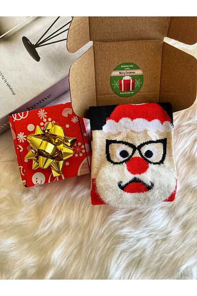 fethi mekik 1 Pair Boxed Unisex New Year Christmas Christmas Socks