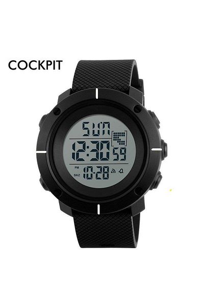 Cockpit Ck-2212Bk Digital Silicone Band Men's Wrist Watch