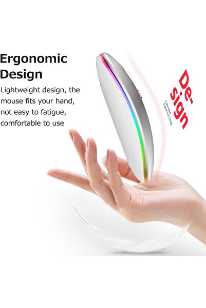 JUNGLEE LED IŞIKLI ŞARJLI MOUSE 2.4GHZ USB WİRELESS VE BLUETOOTH LU SESSİZ İOS ANDROİD TELEFON TABLET PC TV