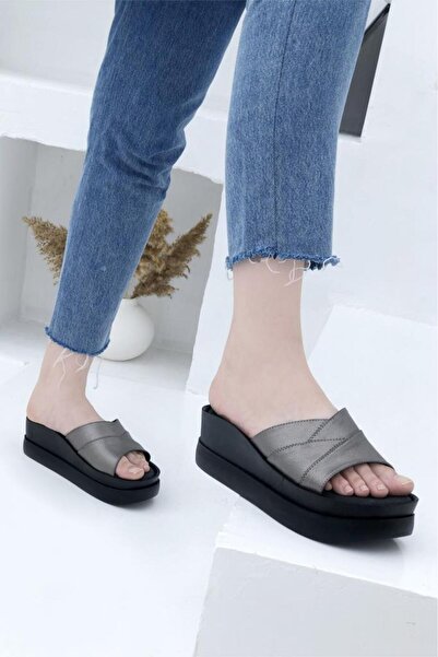 Voga 2589 Comfort Casual Dolgu Taban Kadın Terliği