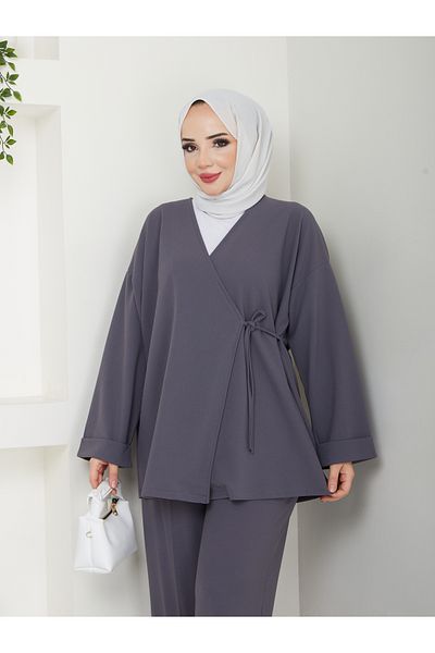 MODA MAÇKA PARK Scuba Crep Kimono Double Suit