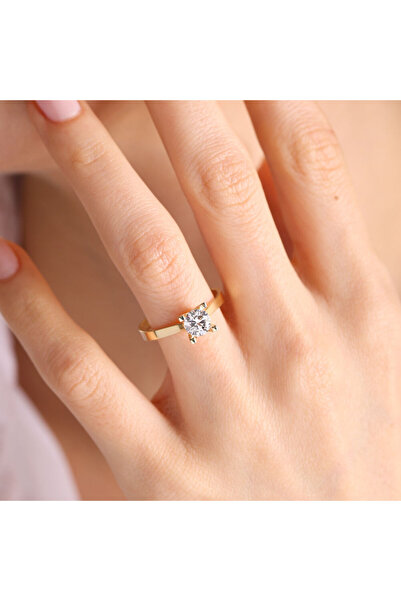 Sembol Gold Altın Tektaş Yüzük