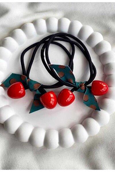 zyc 2 قطعة مشبك مطاطي نسائي مصنوع يدويًا من الكرز الحلو