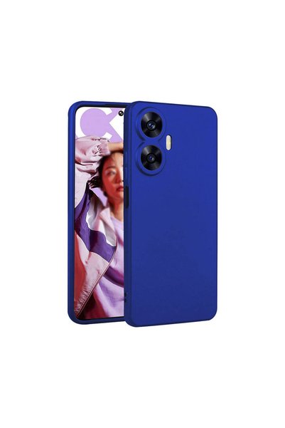 kilifone Realme C55 - غطاء حماية من السيليكون الناعم غير اللامع - أزرق ساكس